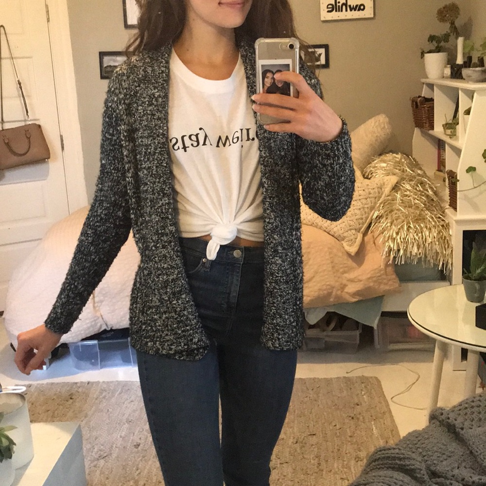 Black and White speckled cardigan
